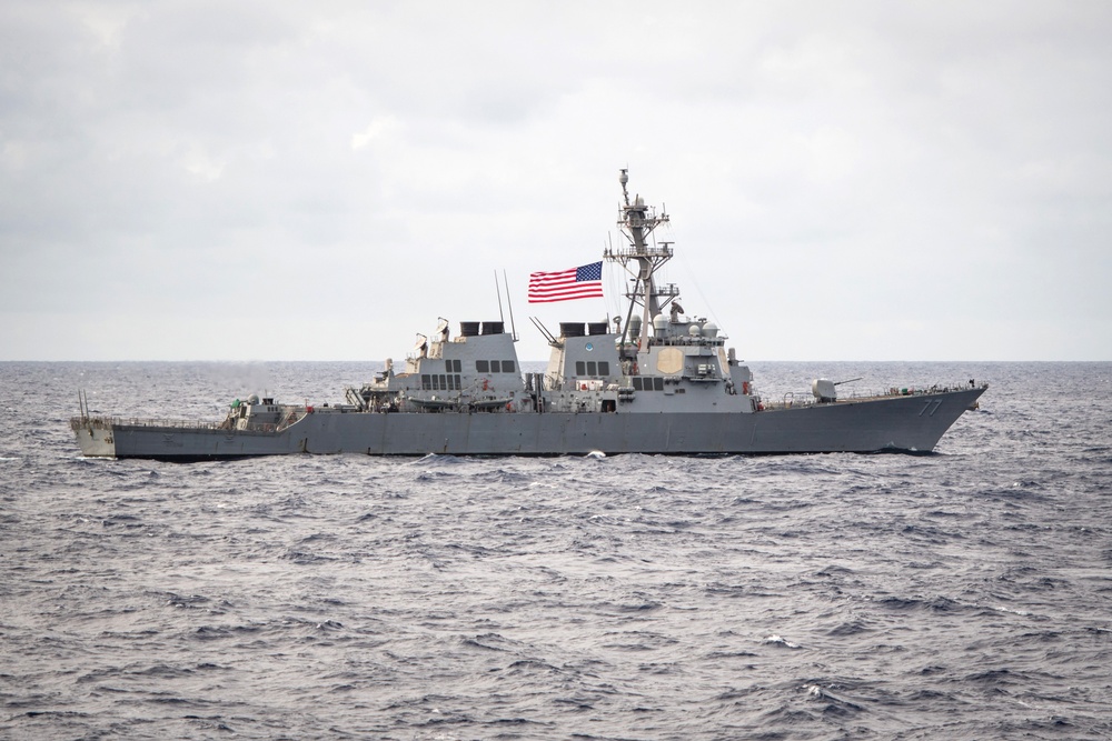 USS O’Kane sails during RIMPAC 2018 photo exercise