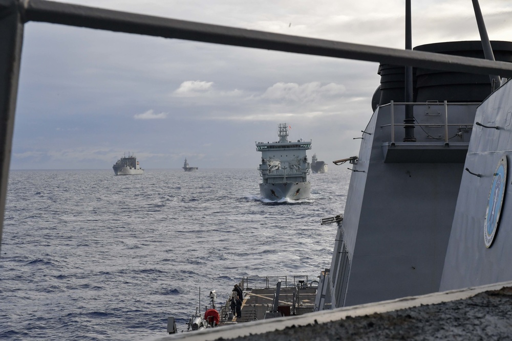 USS O’Kane sails with partner nations during RIMPAC 20918 photo exercise