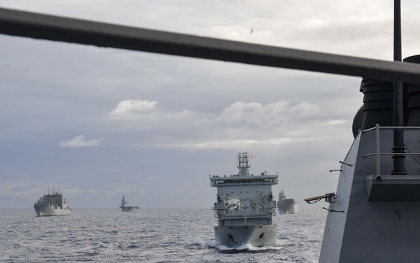 USS O’Kane sails with partner nations during RIMPAC 20918 photo exercise
