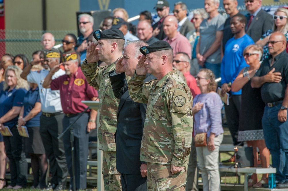 Change of Command USAG Ansbach Col. Benjamin C. Jones and Col. Steven M. Pierce.