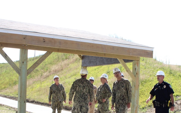 Distinguished Visitors Tour NMCB 27 During IRT Lincoln