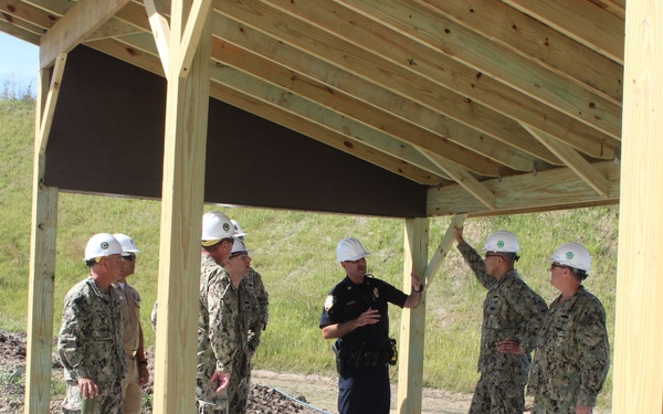Distinguished Visitors Tour NMCB 27 During IRT Lincoln