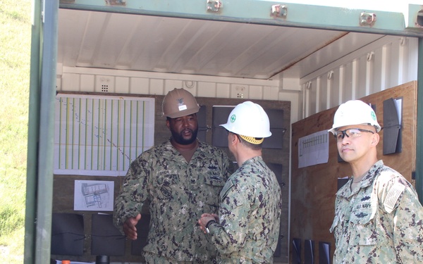 Distinguished Visitors Tour NMCB 27 During IRT Lincoln
