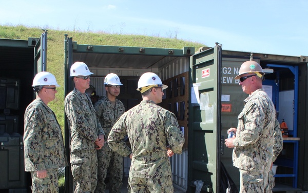 Distinguished Visitors Tour NMCB 27 During IRT Lincoln