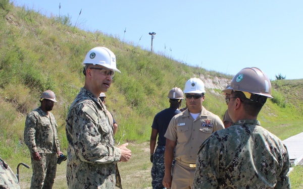 Distinguished Visitors Tour NMCB 27 During IRT Lincoln
