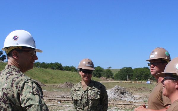 Distinguished Visitors Tour NMCB 27 During IRT Lincoln