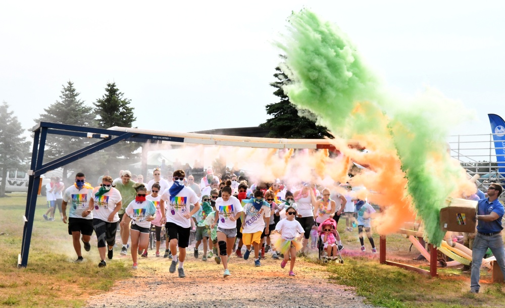 Fort Drum community members get colorful during fun run