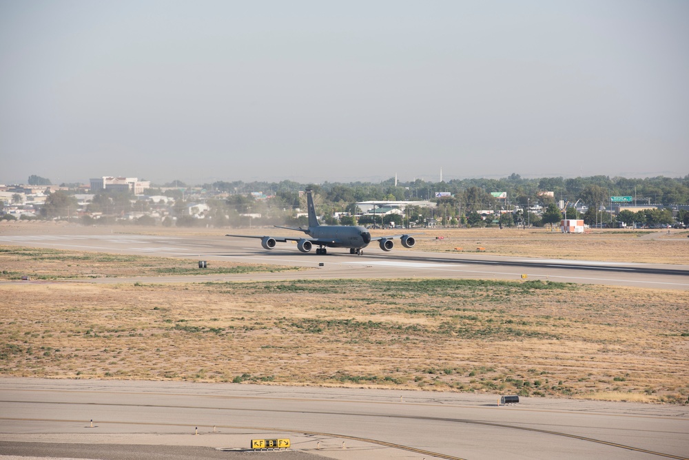 KC-135R takes off from Gowen Field