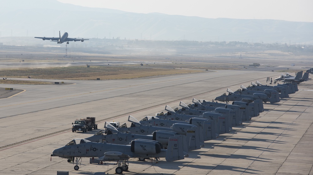 KC-135R takes off from Gowen Field