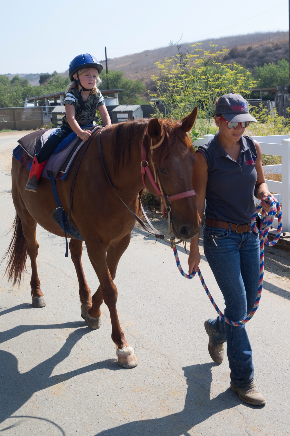 Kids learn to ride horses at Stepp Stables