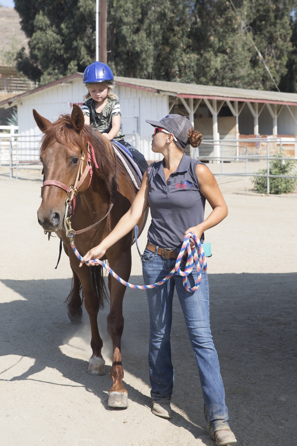 Kids learn to ride horses at Stepp Stables