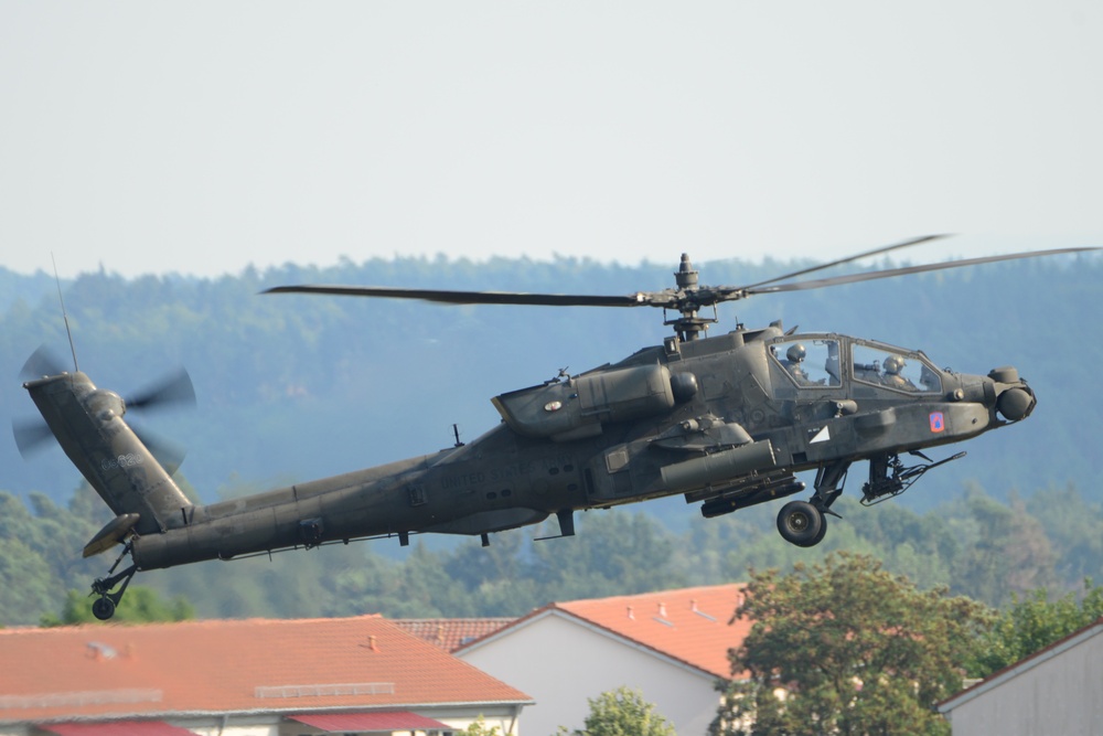 Apache Helicopter Traffic Pattern Training Flight