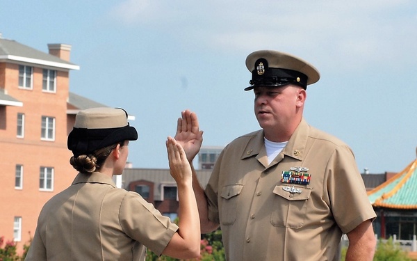 Right Hand Held High on the USS Wisconsin