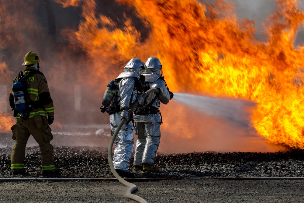 JFTB firefighters train in aircraft rescue and firefighting
