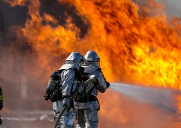 JFTB firefighters train in aircraft rescue and firefighting