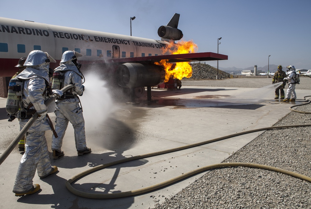 JFTB firefighters train in aircraft rescue and firefighting
