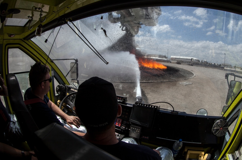 JFTB firefighters train in aircraft rescue and firefighting