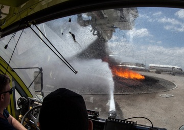 JFTB firefighters train in aircraft rescue and firefighting