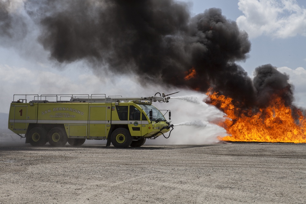 JFTB firefighters train in aircraft rescue and firefighting