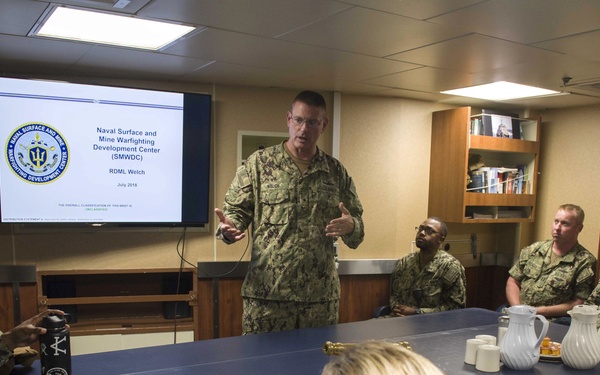 Rear Adm. Dave Welch visits USS Independence (LCS 2)