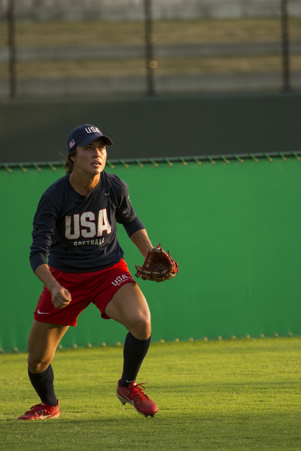 USA Women’s National Softball Team practice in Iwakuni City