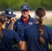 USA Women's National Softball Team practice in Iwakuni City