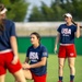 USA Women's National Softball Team practice in Iwakuni City