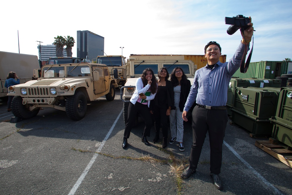 High schoolers visit Cal Guard armory in West Los Angeles