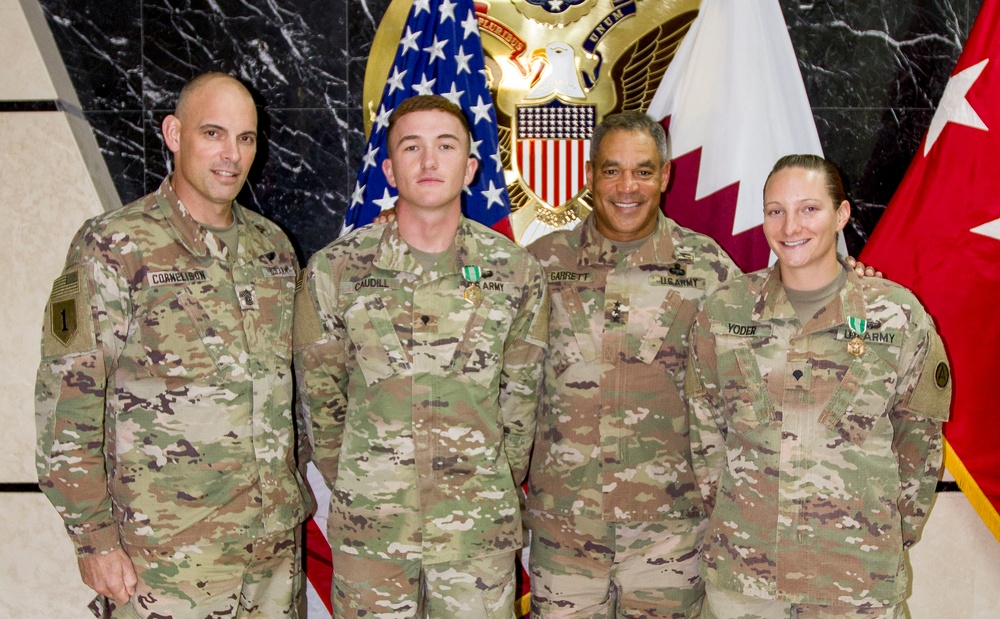 U.S. Army Lt. Gen. Michael X. Garrett, U.S. Army Central Commander Presents Awards to his Protective Service Detail