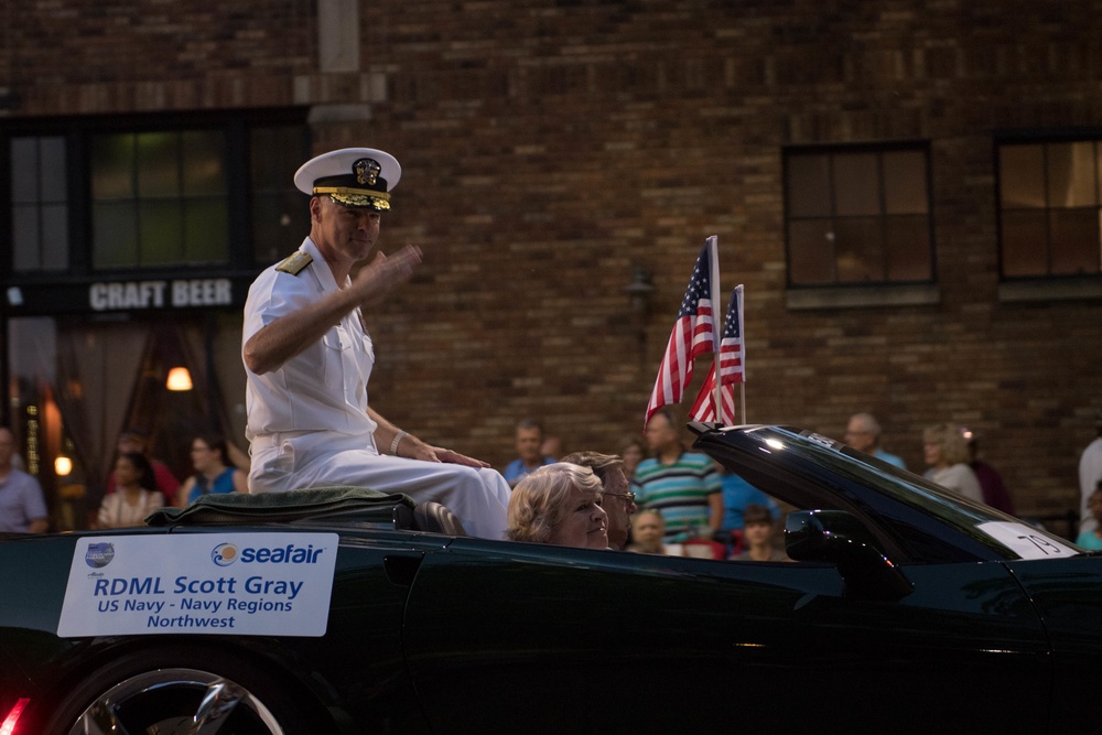 U.S. Navy Participates in Alaska Airlines Seafair Torchlight Parade