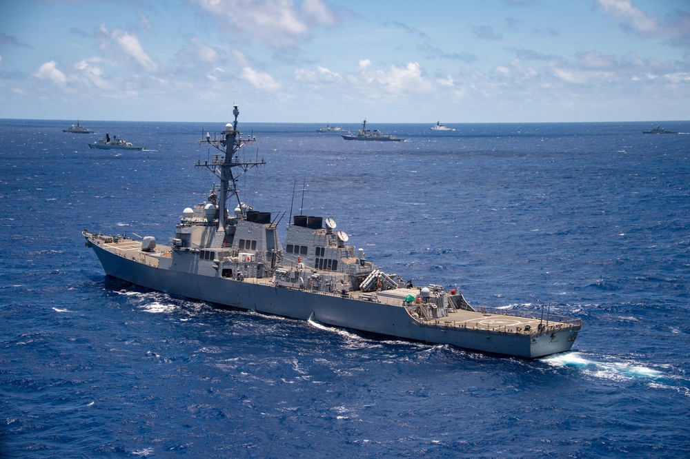 USS O’Kane sails with partner nations during RIMPAC