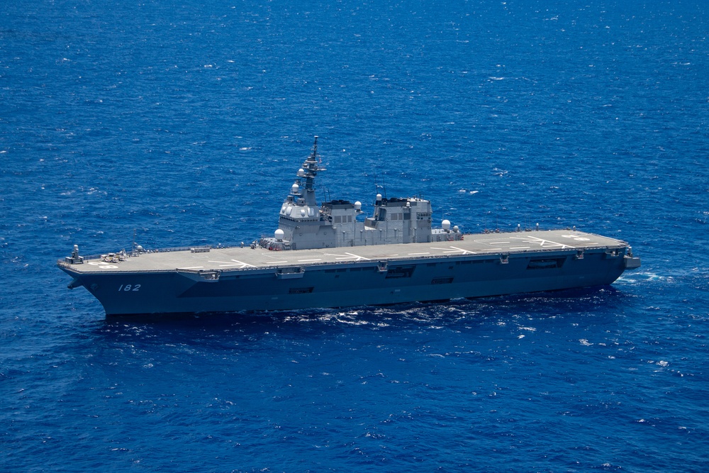 JS Ise sails with partner nations during RIMPAC