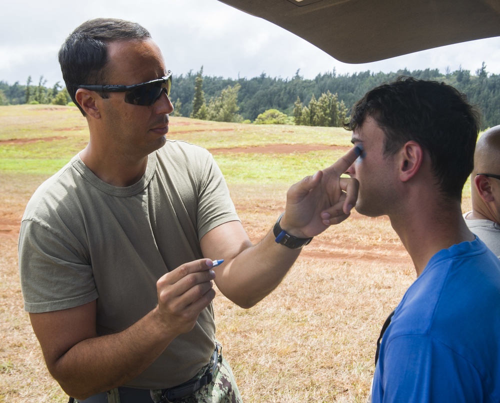 Air Force SERE Specialist participate in exercise with Navy