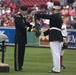 Marines with Marine Barracks Washingon D.C. help open up for the Red Sox