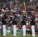 Marines with Marine Barracks Washingon D.C. help open up for the Red Sox