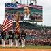 Marines with Marine Barracks Washingon D.C. help open up for the Red Sox