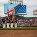 Marines with Marine Barracks Washingon D.C. help open up for the Red Sox