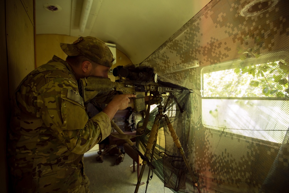 NATO snipers train for urban terrain at JMRC