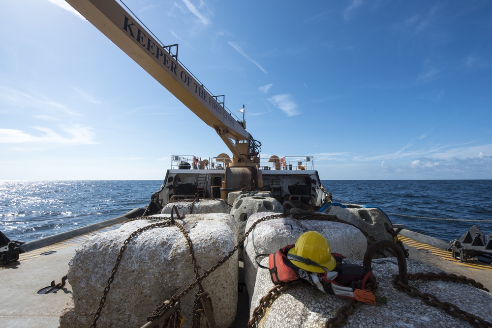 Coast Guard Cutter Maria Bray crew helps create underwater reef habitat