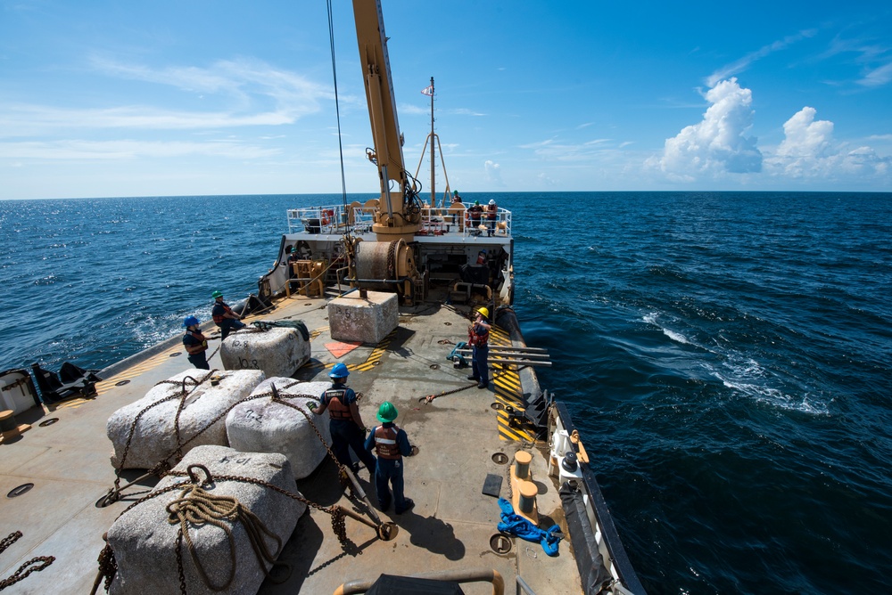 Coast Guard Cutter Maria Bray crew helps create underwater reef habitat