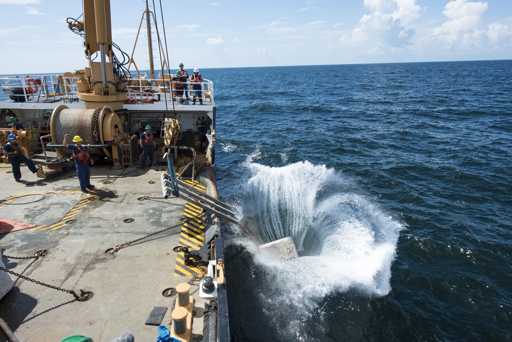 Coast Guard Cutter Maria Bray crew helps create underwater reef habitat