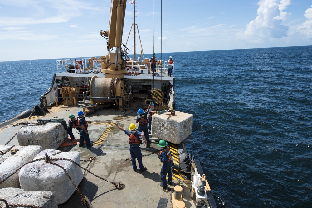 Coast Guard Cutter Maria Bray crew helps create underwater reef habitat