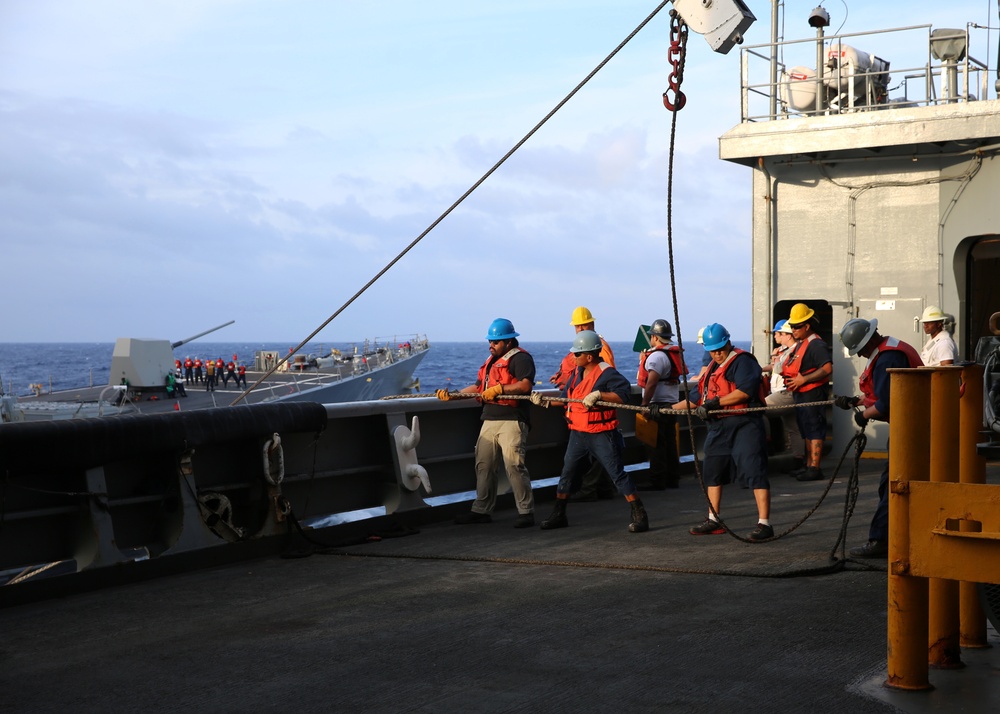 Military Sealift Command Ships Provide Logistics Services to Ships-at-Sea During RIMPAC 201