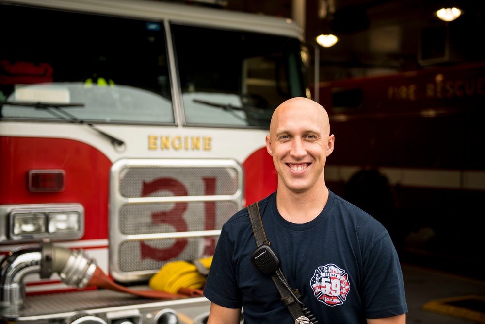 Portrait of Fireman Dallin Matthews