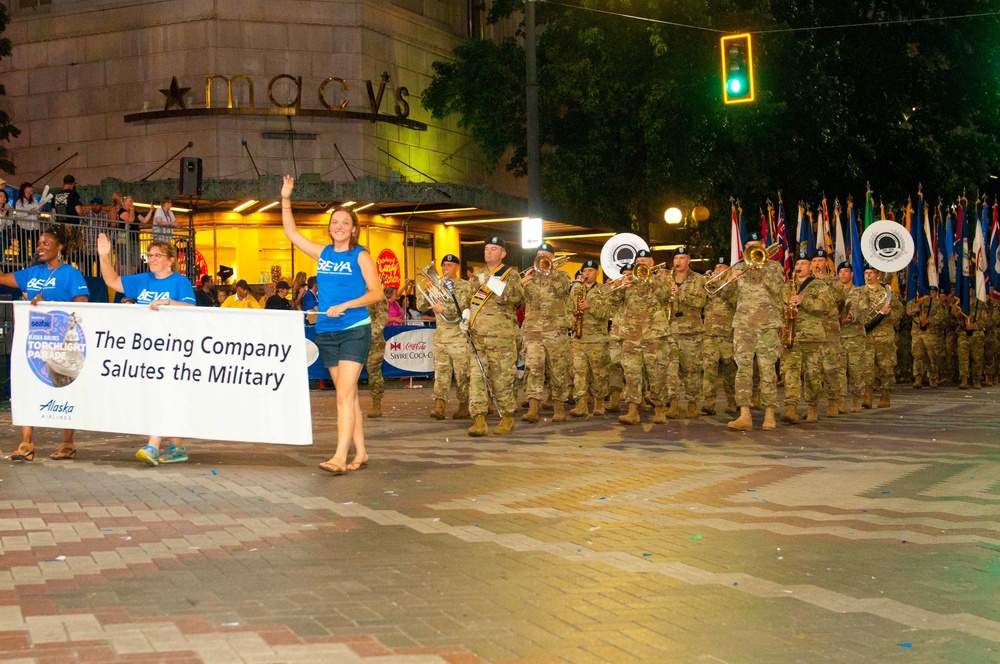 I Corps Soldiers Participate in Seafair Torchlight Parade 2018