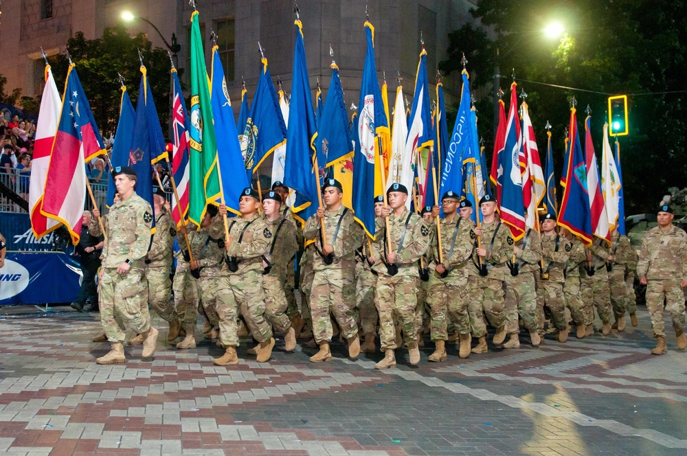 I Corps Soldiers Participate in Seafair Torchlight Parade 2018