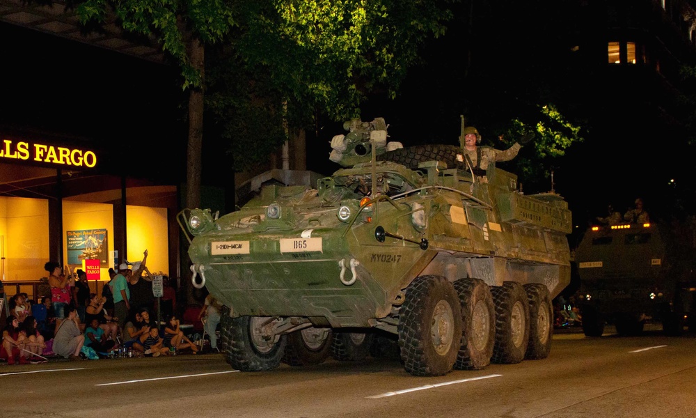 I Corps Soldiers Participate in Seafair Torchlight Parade 2018