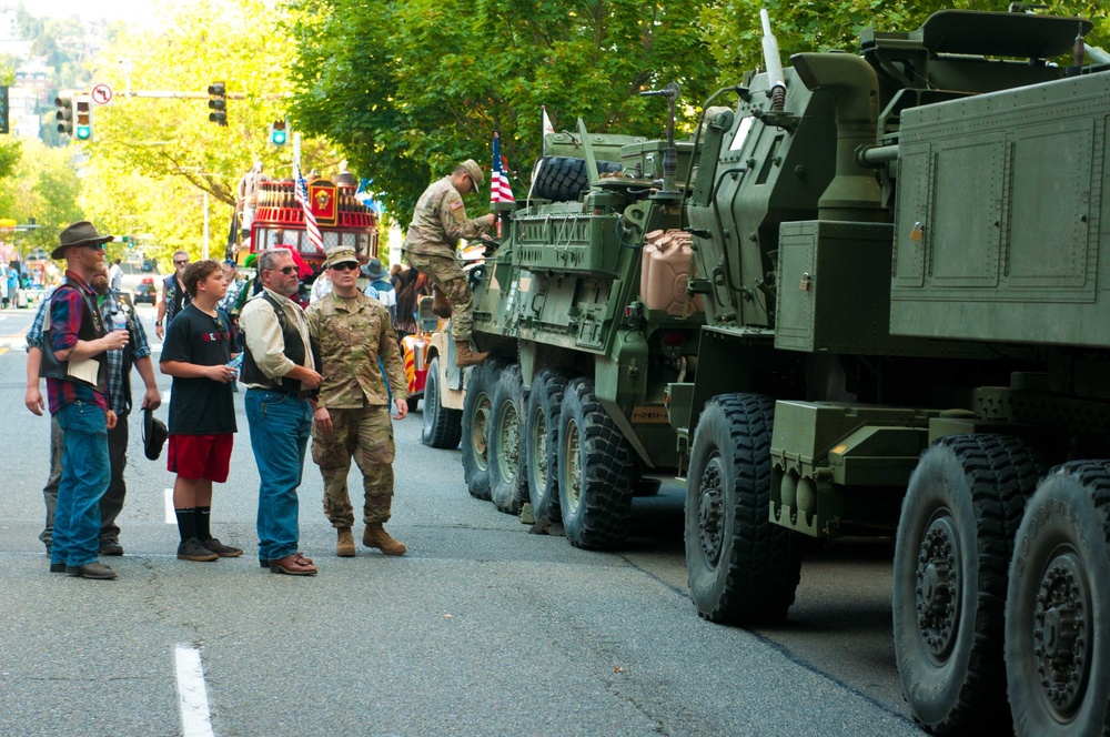 I Corps Soldiers Participate in Seafair Torchlight Parade 2018