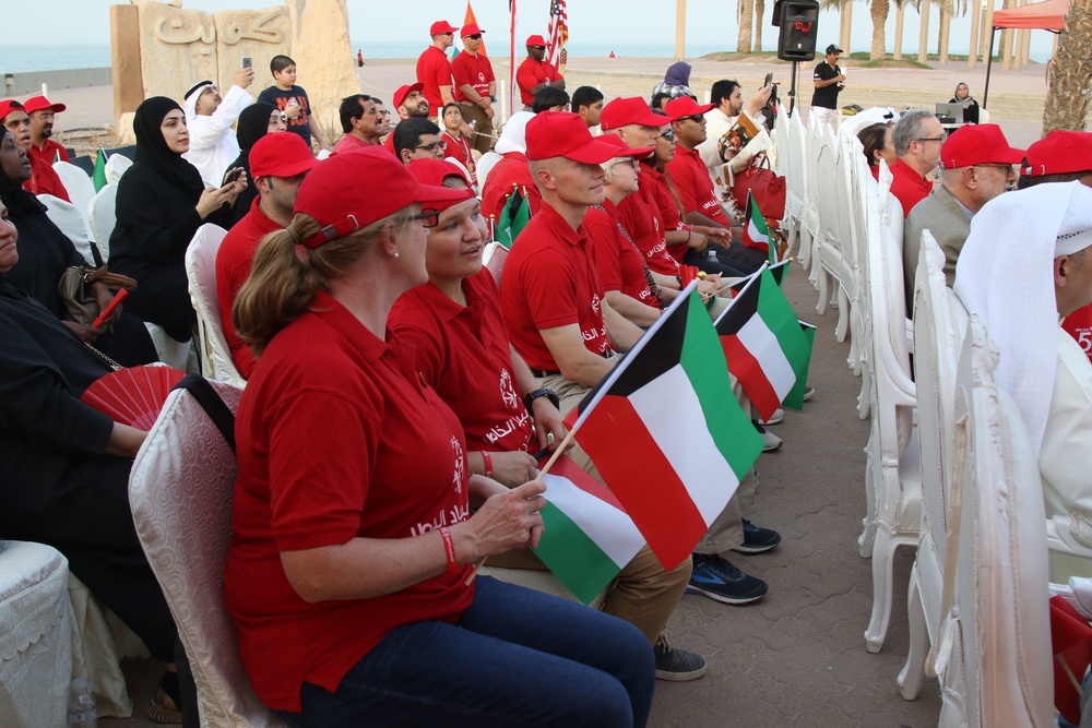 Task Force Spartan Soldiers take part in Kuwaiti Special Olympics 50th anniversary celebration