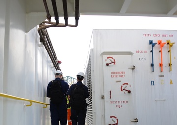 Coast Guard prevention team conducts vessel safety and security inspection